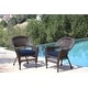preview thumbnail 21 of 21, Espresso Wicker Chairs with Cushions (Set of 2)