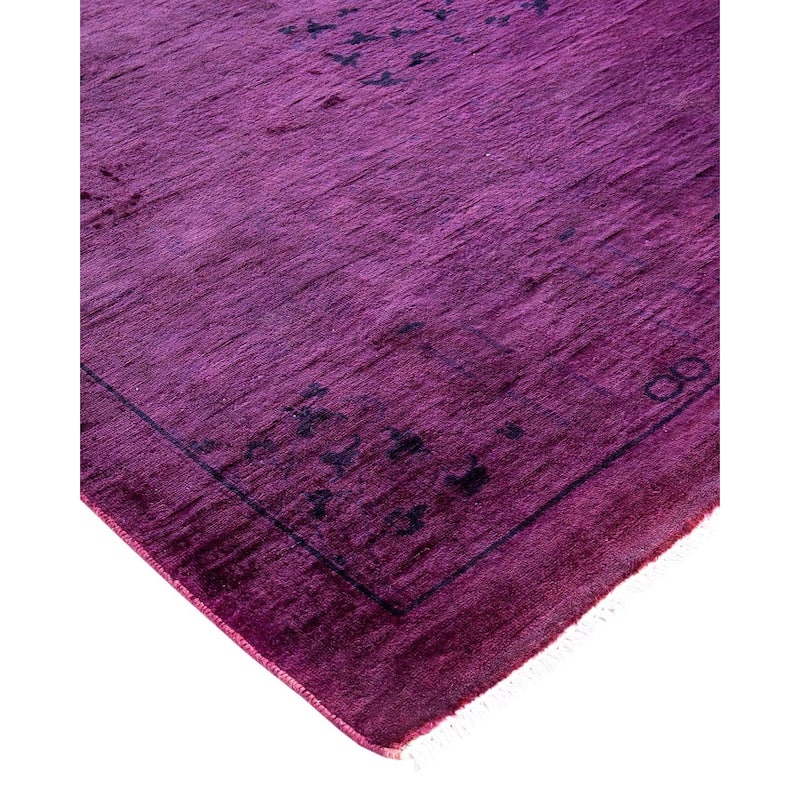 Fine Vibrance, One-of-a-Kind Hand-Knotted Area Rug - Purple, 8' 3" x 10' 3" - 8' 3" x 10' 3"