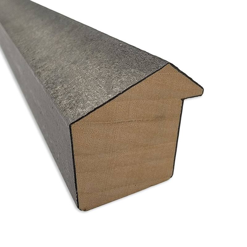 Burnished Concrete Narrow Wood Framed Natural Corkboard Bulletin Board