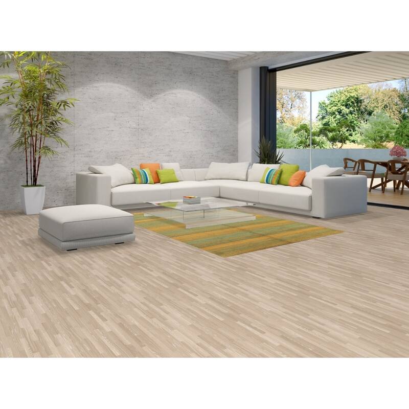 Vegetable Dye Striped Nepalese Oriental Area Rug Wool Handmade Carpet - 6'2" x 8'11"