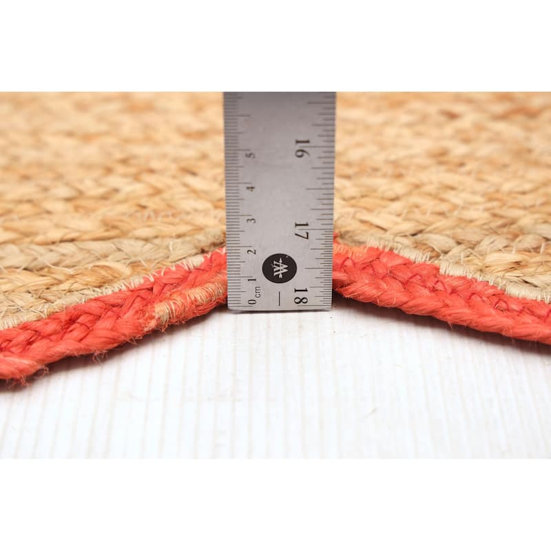 ECARPETGALLERY Braided Weave Palas Denizli Tan Jute Rug - 2'7 x 6'6