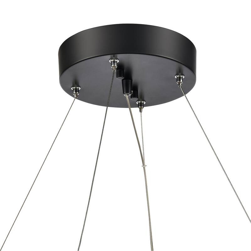 Elk Home Fogelberg Black With Metal Shade 1 Light Pendant - 26''