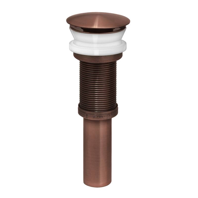Whitehaus Collection Decorative Pop-up Mushroom Drain with Overflow - Antique Copper