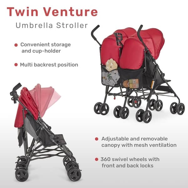 Dream On Me Twin Venture Umbrella Stroller - Bed Bath & Beyond - 42922353