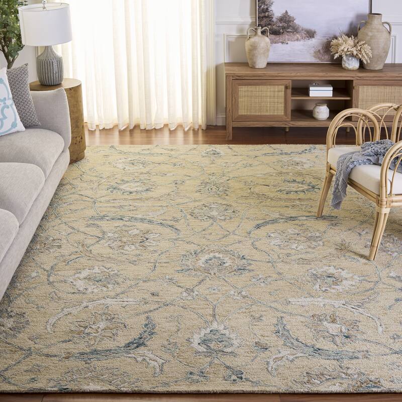 SAFAVIEH Handmade Metro Medrea Wool Rug - 9' x 12' - Beige/Grey