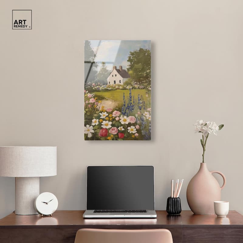 Floral Farmhouse I Acrylic by Art Remedy, Ready to Hang