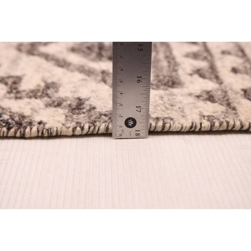 ECARPETGALLERY Hand-knotted Tangier Light Grey Wool Rug - 5'11 x 8'8