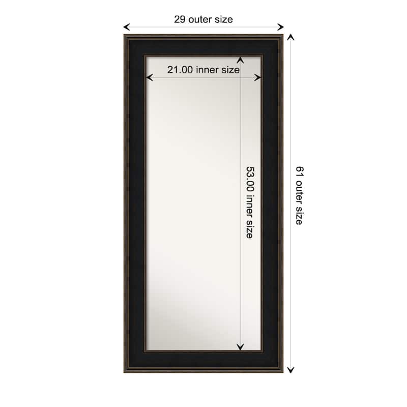 Wall Mirror Choose Your Custom Size-Oversized, Mezzanine Espresso Wood