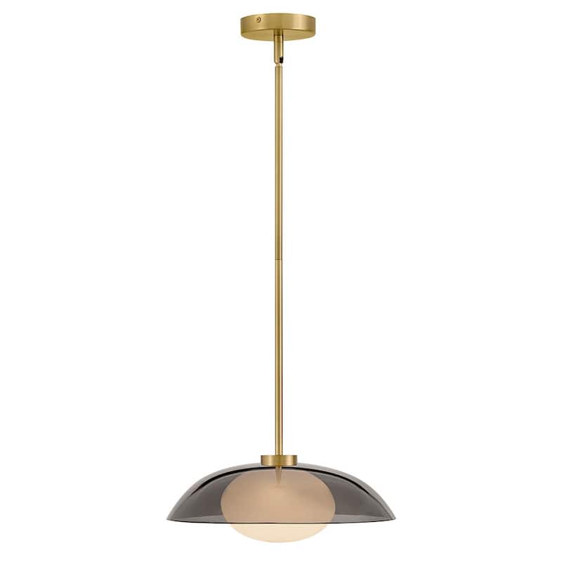 Lark 84447 Jace 14" Wide LED Pendant with Smoked Glass Shade