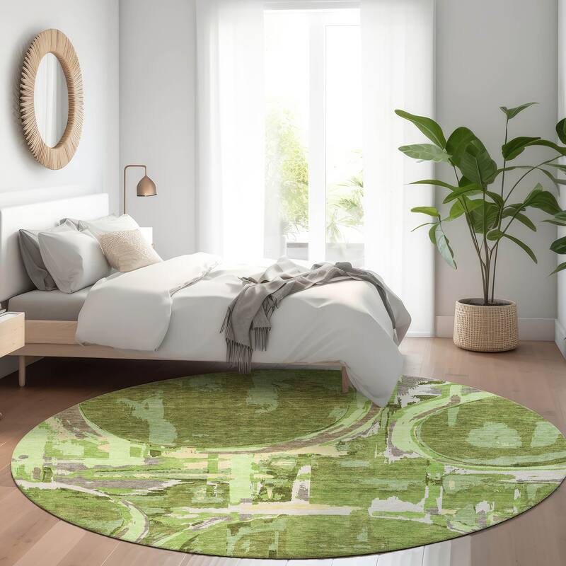 Machine Washable Indoor/ Outdoor Chantille Contemporary Rug