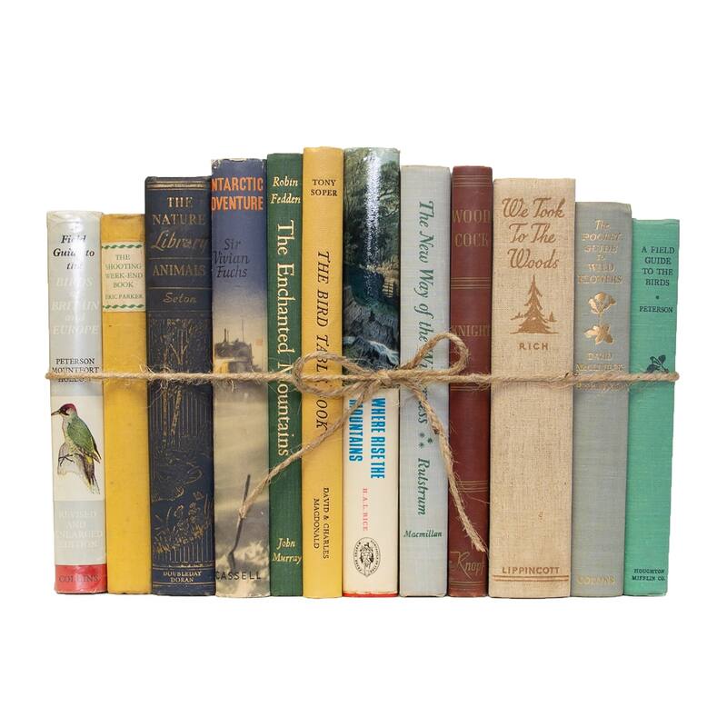 Decorative Books - Vintage Outdoor Book Bundle - 1 Foot of Subject Books