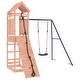 preview thumbnail 2 of 17, vidaXL Swing Set Outdoor Backyard Wooden Playground Equipment for Kids Age 3-8