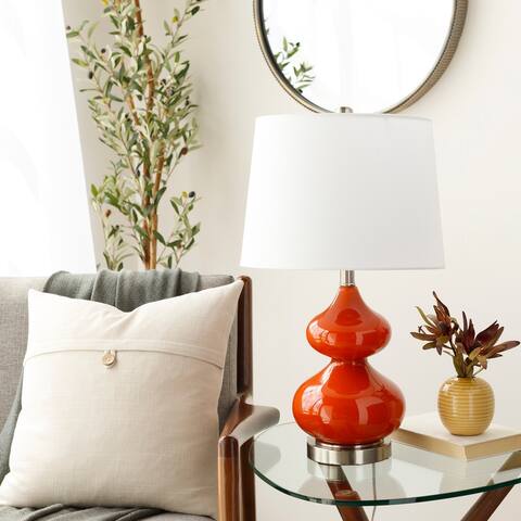 Alcina Double Gourd Glazed Table Lamp - 24"H x 14"W x 14"D