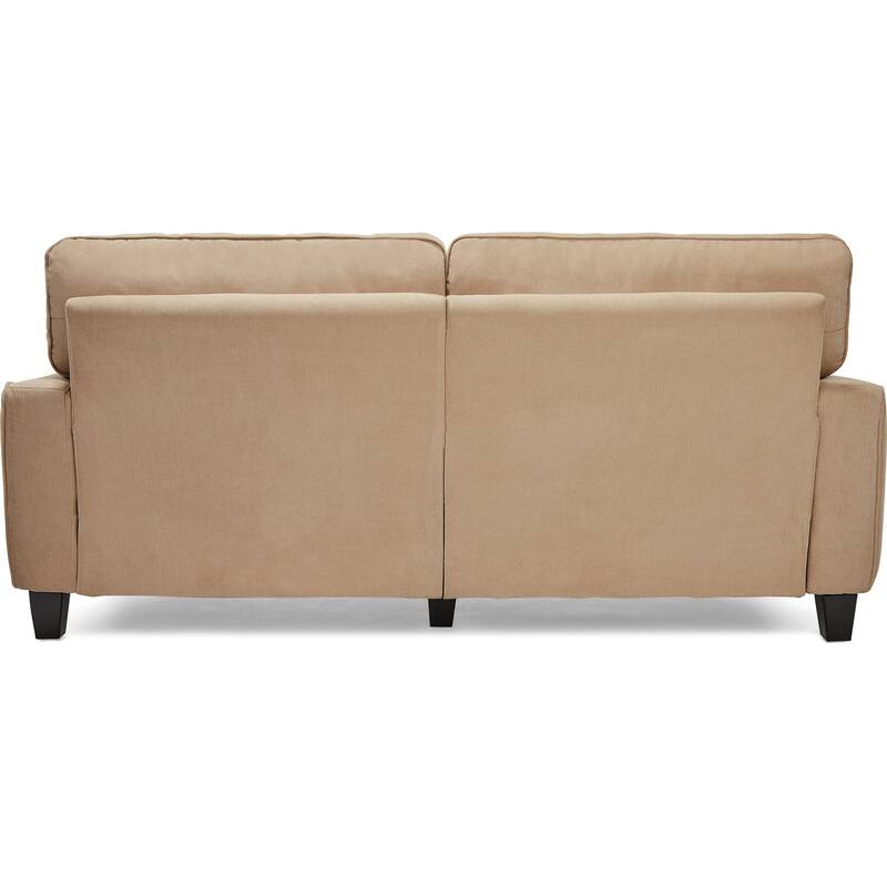 Serta Palisades Upholstered 73" Sofas for Living Room Modern Design Couch, Straight Arms, Soft Upholstery, Tool-Free Assembly