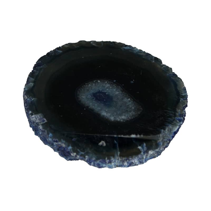 Thick Slice Agate Slab Hand Dyed Crystal Geode Specimen Polished - 0.75 X 3.5 X 3.25 inches