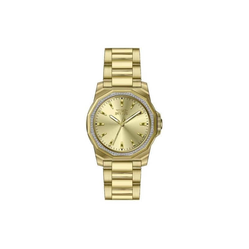 Invicta Women's 49113 Speedway Quartz 3 Hand Gold Dial Watch