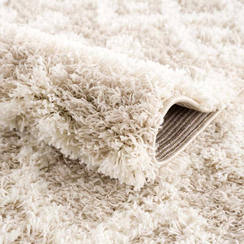 Hauteloom Prompton Living Room, Bedroom Area Rug - Plush Pile - Cream, Peach - 10' x 14'