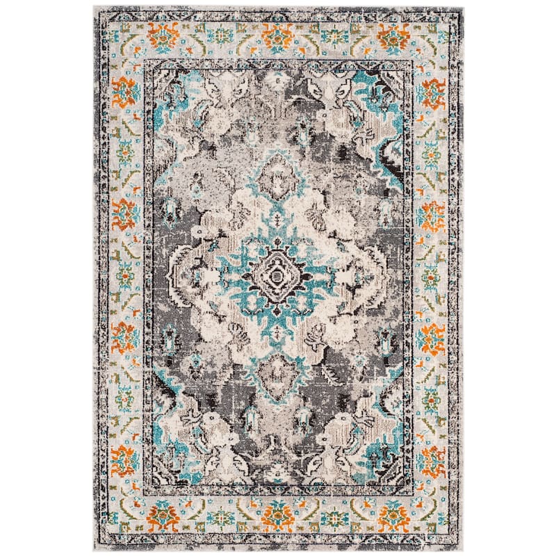 SAFAVIEH Monaco Oceane Boho Medallion Distressed Area Rug