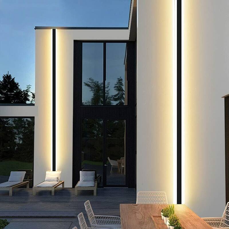 Outdoor Linear Integrated LED Hardwired Wall Sconce Light Fixture