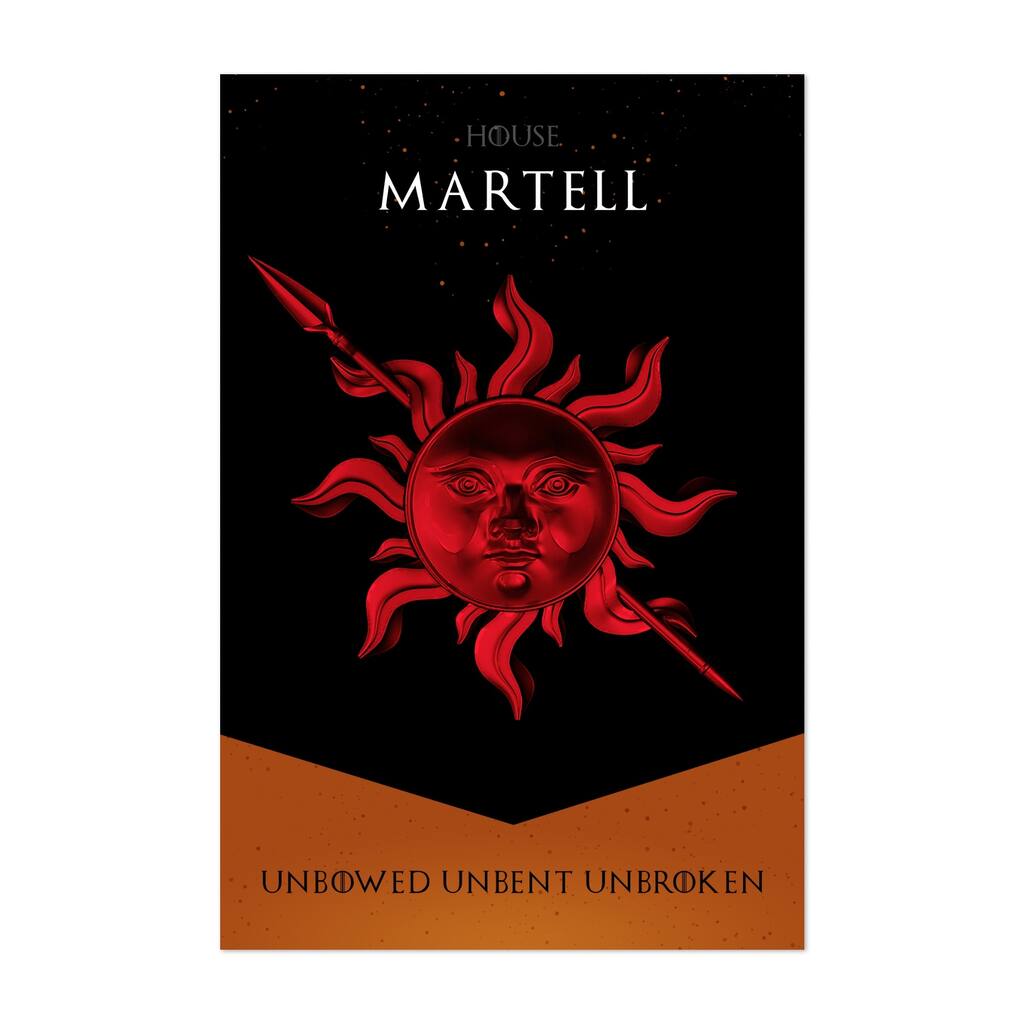GOT House Martell Digital Game of Thrones TV Movies Art Print/Poster