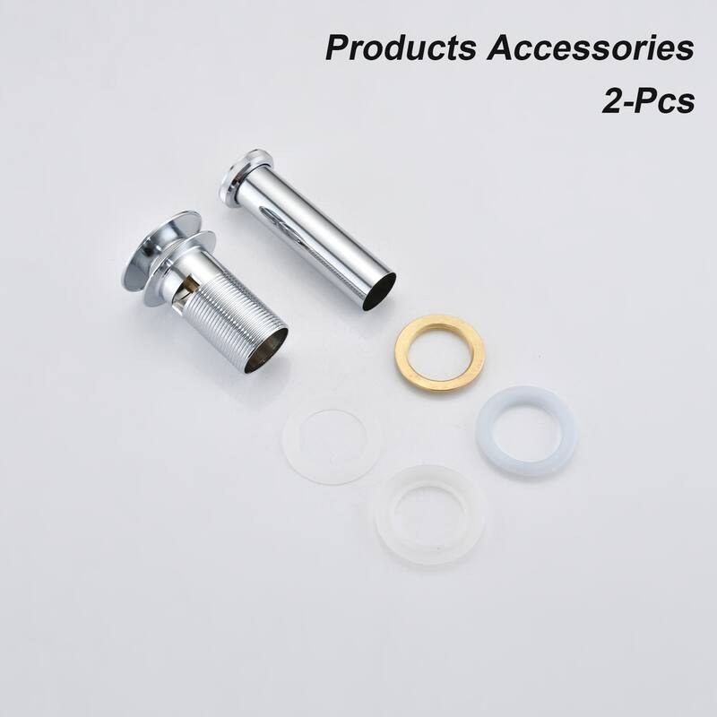 2 Pcs Bathroom Sink Drain With Overflow,Vessel Sink Lavatory Vanity Pop Up Drain Stopper,304 Stainless Steel