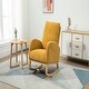 preview thumbnail 5 of 13, Modern Accent Rocking Chair , Upholstered Tall Back Accent Armchair Nursery Glider Rocker