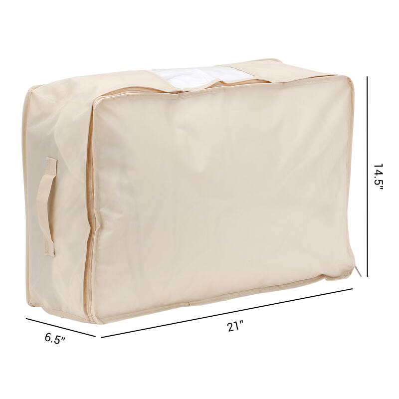 1 Pack Clothes Storage, Storage Bags, Moving Bags for Clothes, Comforters, Closet Organizers and Storage with Handles - Yellow - 21*14.5*6.5in