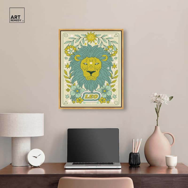 Leo Stars Card Canvas by Art Remedy