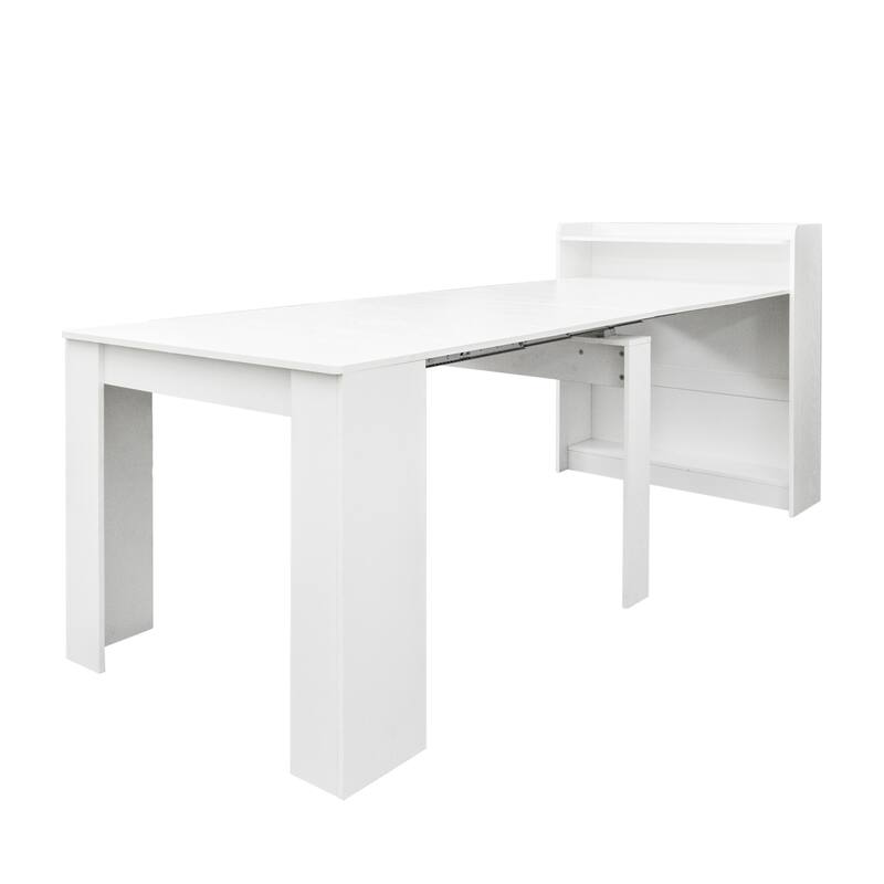 Foldable Dining Table for 6-12 People, Extends to 118 inchConsole Table Space Saving Dinette