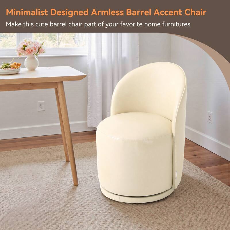 23" W Upholstered Swivel Side Chair for Dining Room, Balcony, Parlour