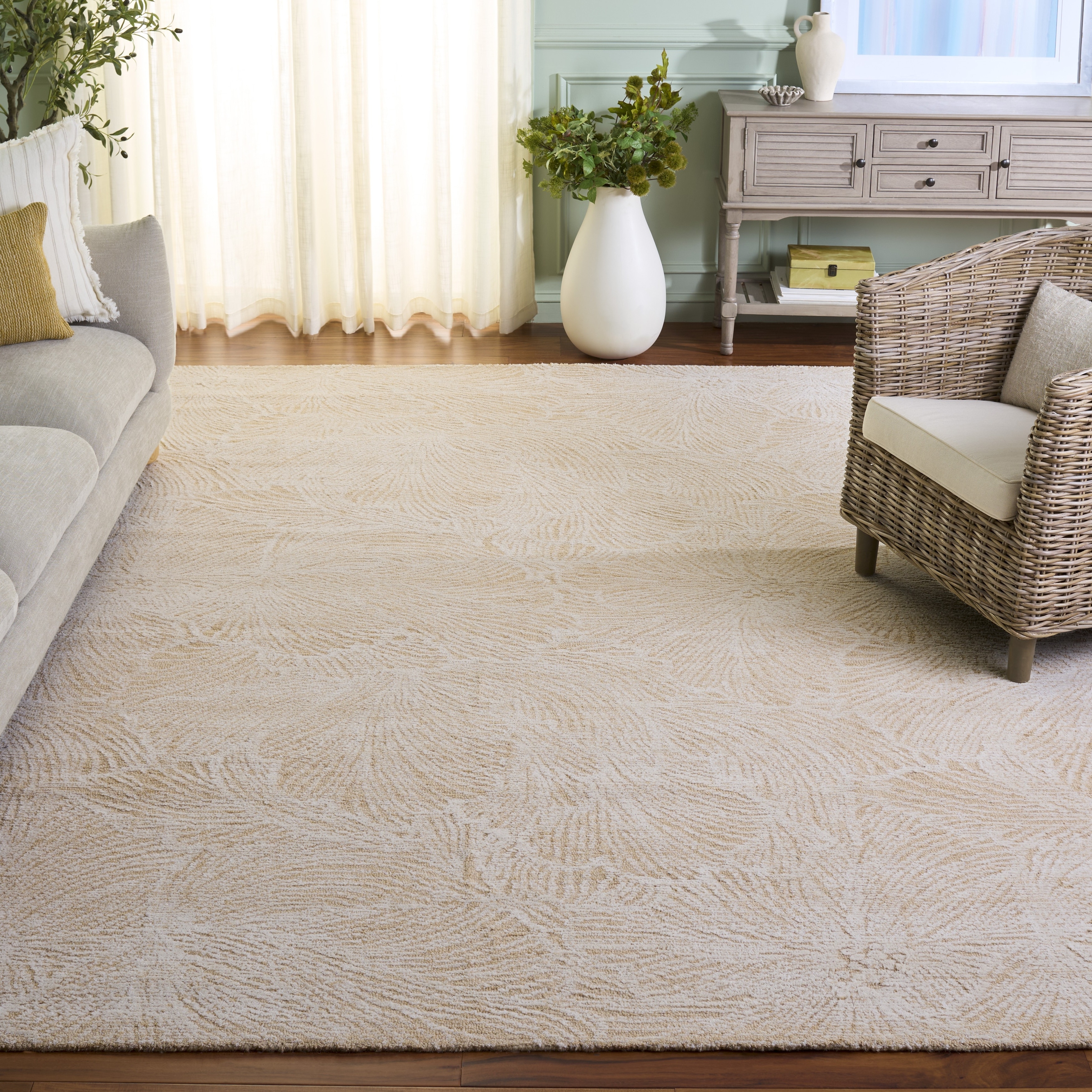 SAFAVIEH, Handmade Ebony Willma Modern Wool Rug