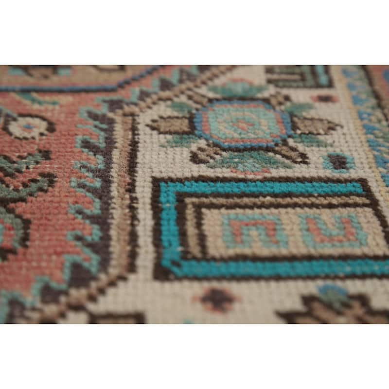Pink Tabriz Persian Area Rug Hand-Knotted Wool Carpet - 6'8" x 9'9"