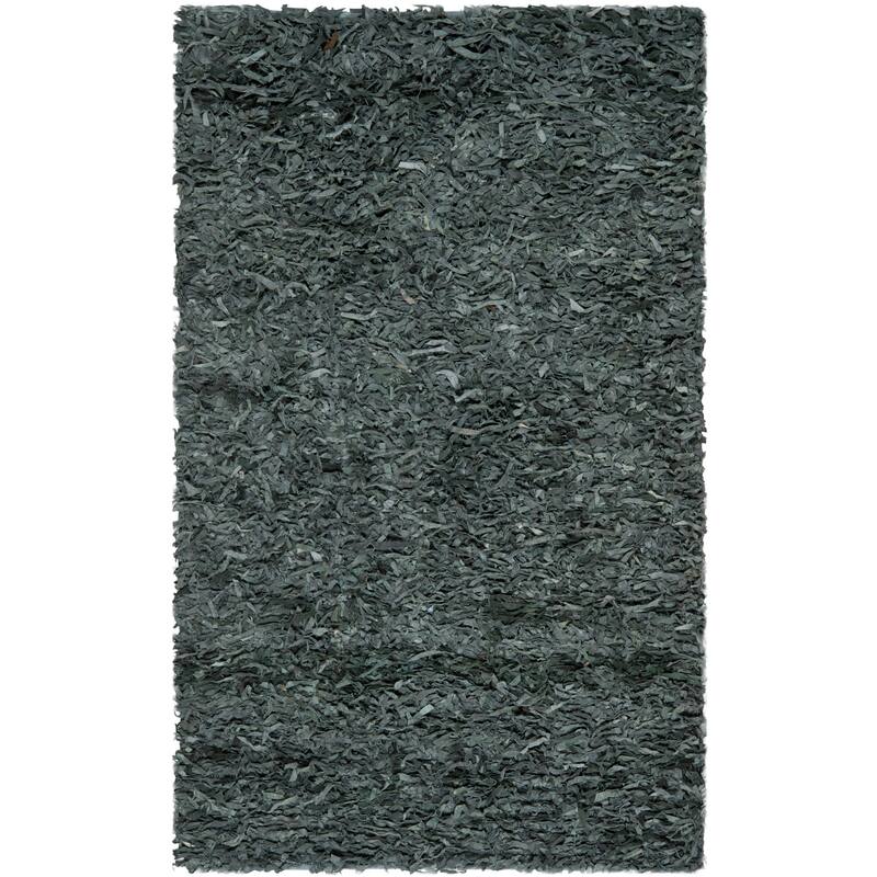 SAFAVIEH Handmade Leather Shag Carlijn Modern Decorative Rug
