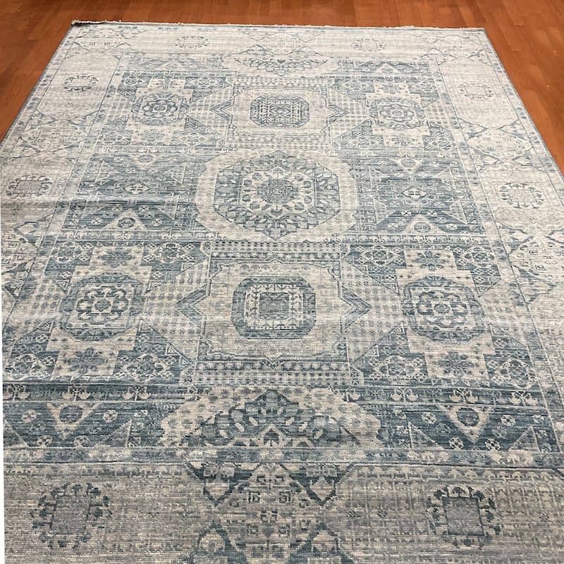 HERAT ORIENTAL Handmade Indo Mamluk Wool Rugs - 9'1" x 11'11"
