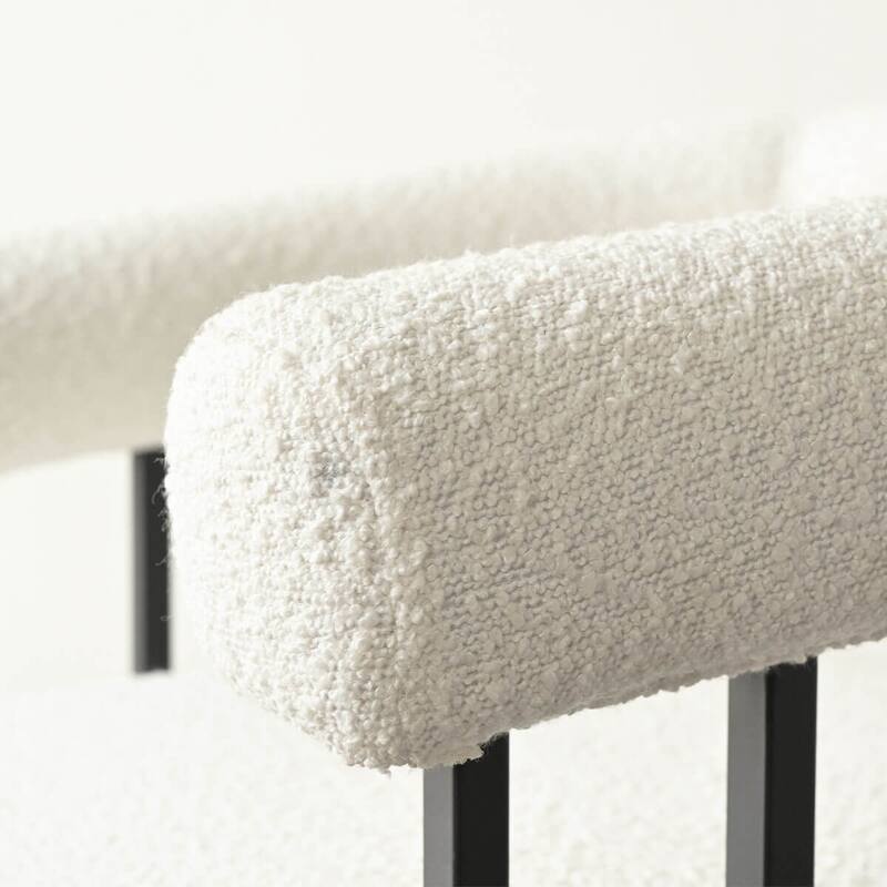 30" Wide Upholstered Boucle Accent Chair