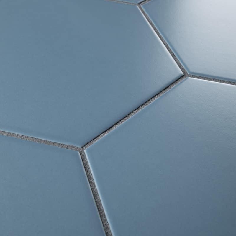 Merola Tile Textile Basic Hex Niagara 8-5/8" x 9-7/8" Porcelain Floor and Wall Tile