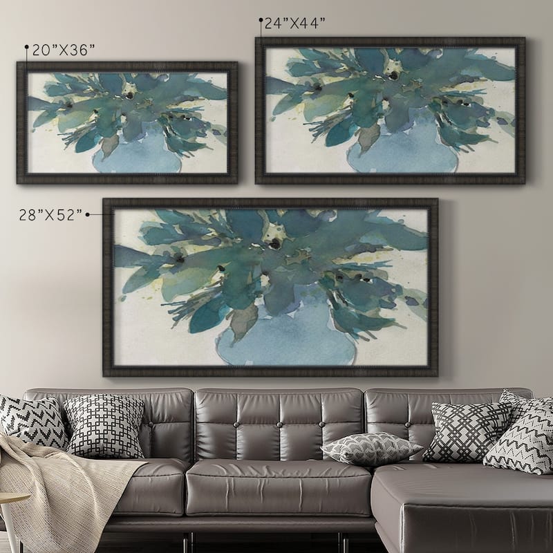 Blue Vintage Charm I Premium Framed Canvas- Ready to Hang
