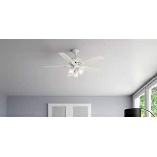 Hunter 52" Newsome Ceiling Fan with 3-Light LED Light Kit and Pull Chain - Traditional