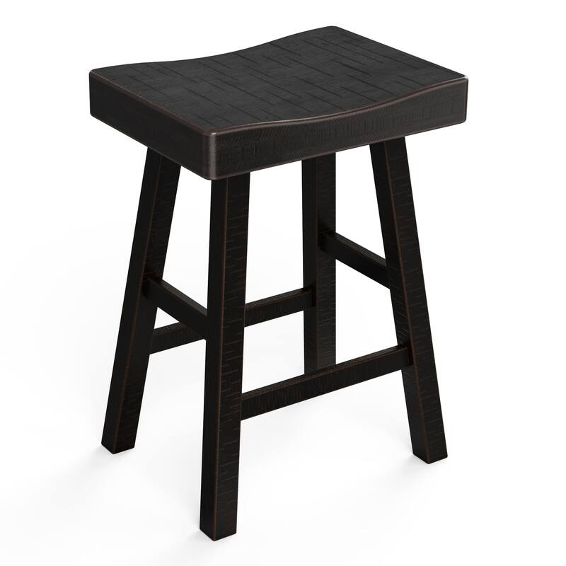 Solid Wood Modern Midnight Bar Stool Set of 2
