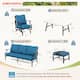 MAISON ARTS 6/7-Piece Patio Conversation Sets, Sofa Set with 2/4 x Single Chairs, 1 x 3-seater Sofa and Coffee Table/Ottomans
