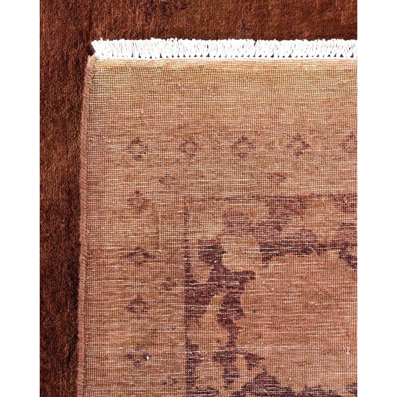 Overdyed, One-of-a-Kind Hand-Knotted Area Rug - Brown - 6' 1" x 9' 2"