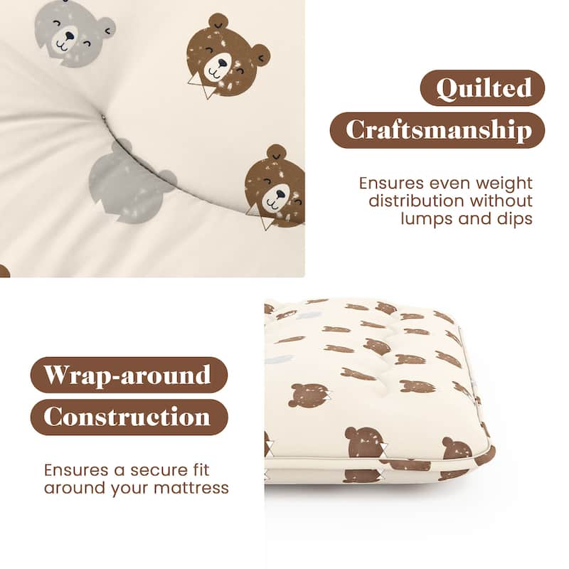 Futon Mattress Floor Bed with Removable Cover and Portable Roll-Up Sleeping Pad for Home or Travel