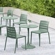 preview thumbnail 16 of 26, Kurv 24" Bistro Table, Weather Resistant, Indoor/Outdoor Aloe Green
