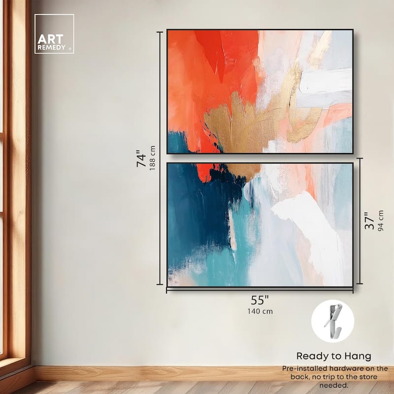 Orange Infusion I Canvas Set of 2 by Art Remedy