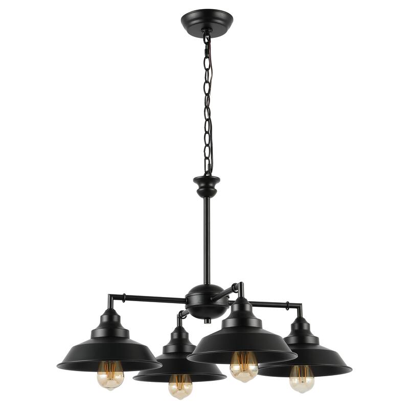 SAFAVIEH Lighting Jo 27" Vintage Chandelier (4-Bulb) - 28" W x 28" D x 83" H - Bronze