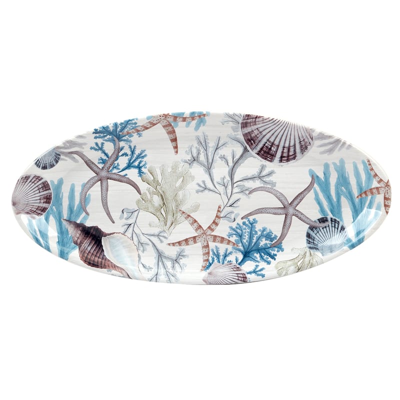 Certified International Beyond the Shore Fish Platter - 19" x 8.75" x 1.5"