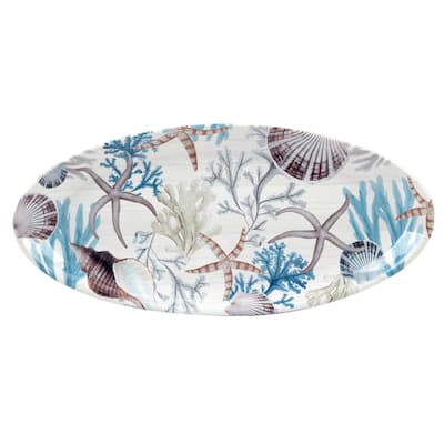 Certified International Beyond the Shore Fish Platter - 19" x 8.75" x 1.5"