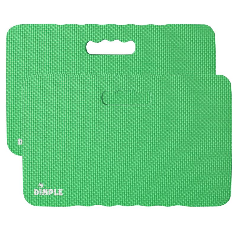 (Pack of 2) Dimple Multi-Purpose Mats with High-Density 1.5 inch Thick Foam Comfort Kneeling Pad for Gardening knee support - 11x17.75x3xGreen