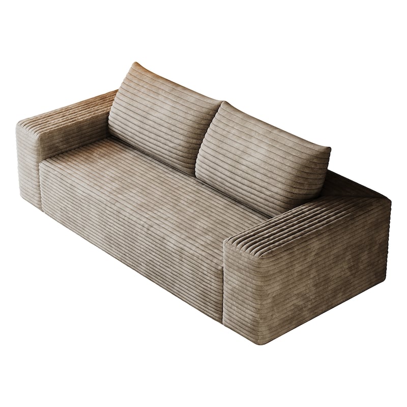 71" 3Setaser Sofa,Corduroy Fabric,Deep Seat Couches,Comfy Loveseat Sofa,1pcs for Living room, Bedroom,Apartment