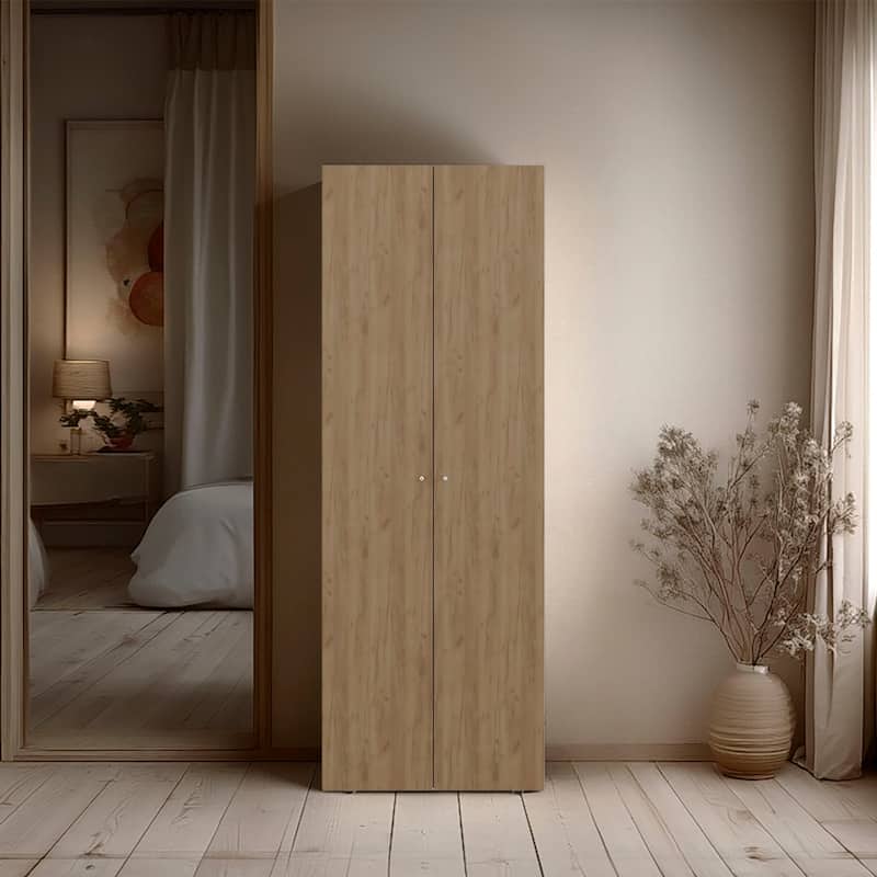 Rossetta Modern 2-Door Rectangular Shape Simple Wardrobe Cabinet